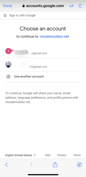 sign in with google, redfinger cloud phone